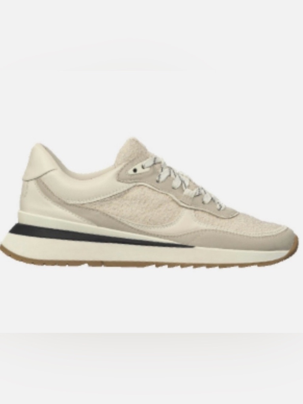 Zara Women's Cream Boucle neutral trainer EU sz 40 US 9